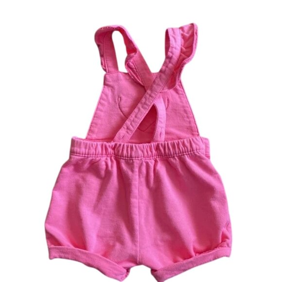 Carter's Ruffle Heart Shortalls 9 Months - Picture 4 of 8
